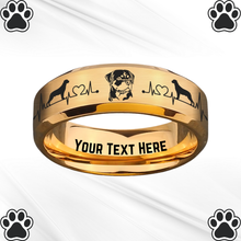 Load image into Gallery viewer, Custom Rottweiler Keepsake Ring 🐾 Made-to-Order + Free Bracelet! 🎁
