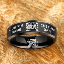 Load image into Gallery viewer, Love You Forever 💜  Memorial Designer Ring ⏳ Today 60% Off! ⭐️⭐️⭐️⭐️⭐️ Reviews Personalize It For Free!