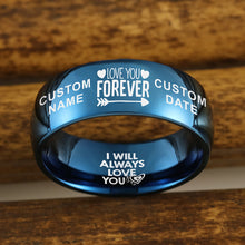 Load image into Gallery viewer, Love You Forever 💜  Memorial Designer Ring ⏳ Today 60% Off! ⭐️⭐️⭐️⭐️⭐️ Reviews Personalize It For Free!