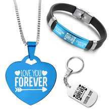 Load image into Gallery viewer, Necklace+Bracelet+Keychain Bundle 💜  Love You Forever