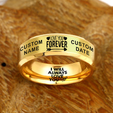 Load image into Gallery viewer, Love You Forever 💜  Memorial Designer Ring ⏳ Today 60% Off! ⭐️⭐️⭐️⭐️⭐️ Reviews Personalize It For Free!