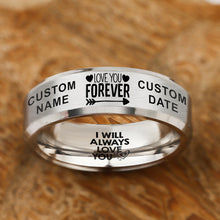 Load image into Gallery viewer, Love You Forever 💜  Memorial Designer Ring ⏳ Today 60% Off! ⭐️⭐️⭐️⭐️⭐️ Reviews Personalize It For Free!