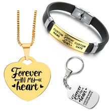 Load image into Gallery viewer, Necklace+Bracelet+Keychain Bundle ❤️  Forever In My Heart