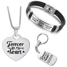 Load image into Gallery viewer, Necklace+Bracelet+Keychain Bundle ❤️  Forever In My Heart