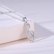 Load image into Gallery viewer, Music Note 🎼 Silver Pendant Necklace
