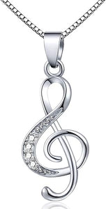 Music Note 🎼 Silver Pendant Necklace