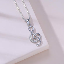 Load image into Gallery viewer, Music Note 🎼 Silver Pendant Necklace
