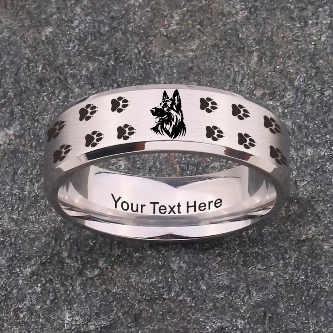 German Shepherd Keepsake Ring 🐾 Today 60% Off + Free Bracelet! 🎁