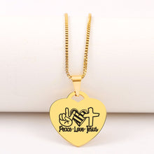 Load image into Gallery viewer, Today Only 60% Off! 😍 Peace Love Jesus Necklace
