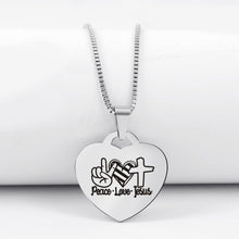 Load image into Gallery viewer, Today Only 60% Off! 😍 Peace Love Jesus Necklace
