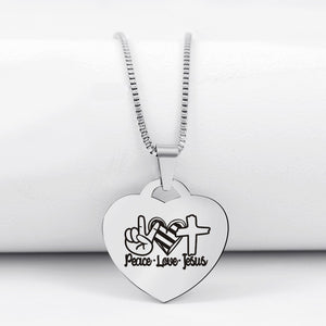 Today Only 60% Off! 😍 Peace Love Jesus Necklace