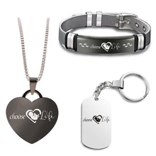 Load image into Gallery viewer, Necklace+Bracelet+Keychain Bundle ❤️  Choose Life
