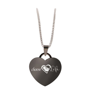 Choose Life 😍  Heart Necklace