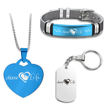 Load image into Gallery viewer, Necklace+Bracelet+Keychain Bundle ❤️  Choose Life
