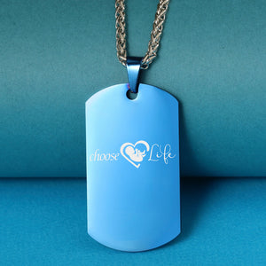 Choose Life 😍  Tag Necklace