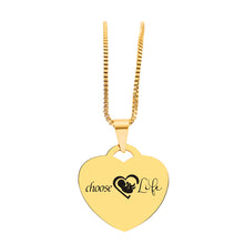 Load image into Gallery viewer, Choose Life 😍  Heart Necklace
