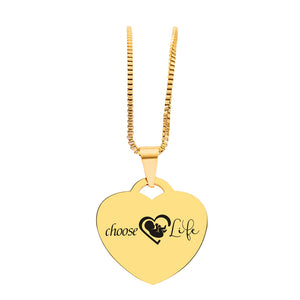 Choose Life 😍  Heart Necklace