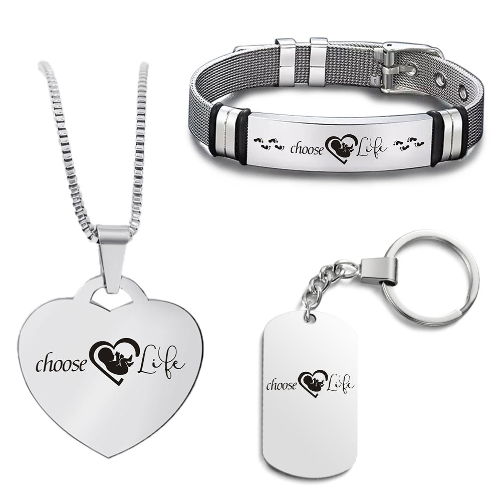 Necklace+Bracelet+Keychain Bundle ❤️  Choose Life