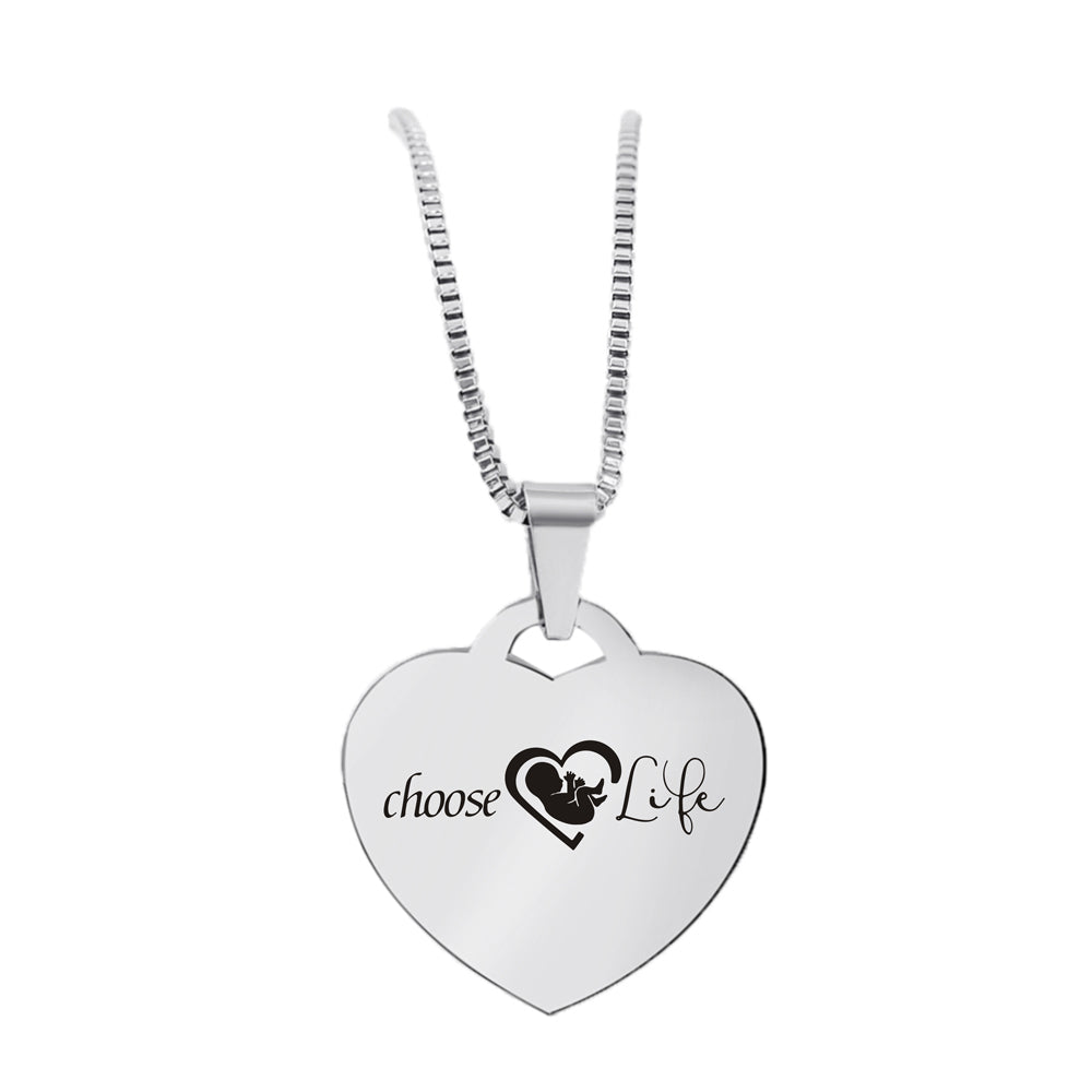 Choose Life 😍  Heart Necklace