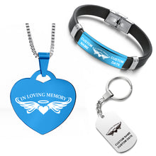 Load image into Gallery viewer, Necklace+Bracelet+Keychain Bundle ❤️  In Loving Memory
