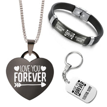 Load image into Gallery viewer, Necklace+Bracelet+Keychain Bundle 💜  Love You Forever
