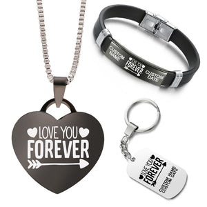 Necklace+Bracelet+Keychain Bundle 💜  Love You Forever