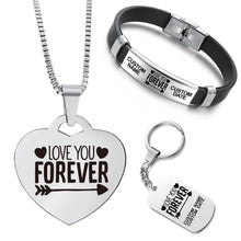 Load image into Gallery viewer, Necklace+Bracelet+Keychain Bundle 💜  Love You Forever
