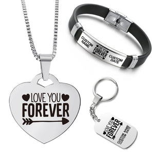 Necklace+Bracelet+Keychain Bundle 💜  Love You Forever