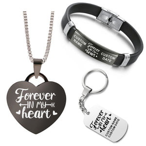 Necklace+Bracelet+Keychain Bundle ❤️  Forever In My Heart