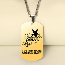 Load image into Gallery viewer, Rest in Peace 😍  Customized Tag Necklace
