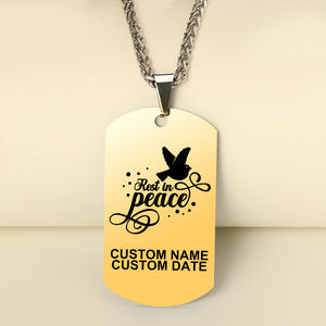 Rest in Peace 😍  Customized Tag Necklace