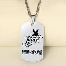 Load image into Gallery viewer, Rest in Peace 😍  Customized Tag Necklace
